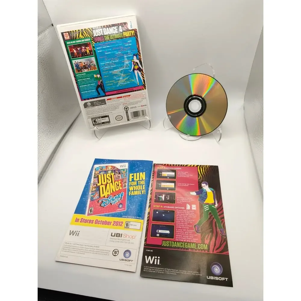 Just Dance 4 Wii CIB Complete w/ Manual & Insert 40+ Songs